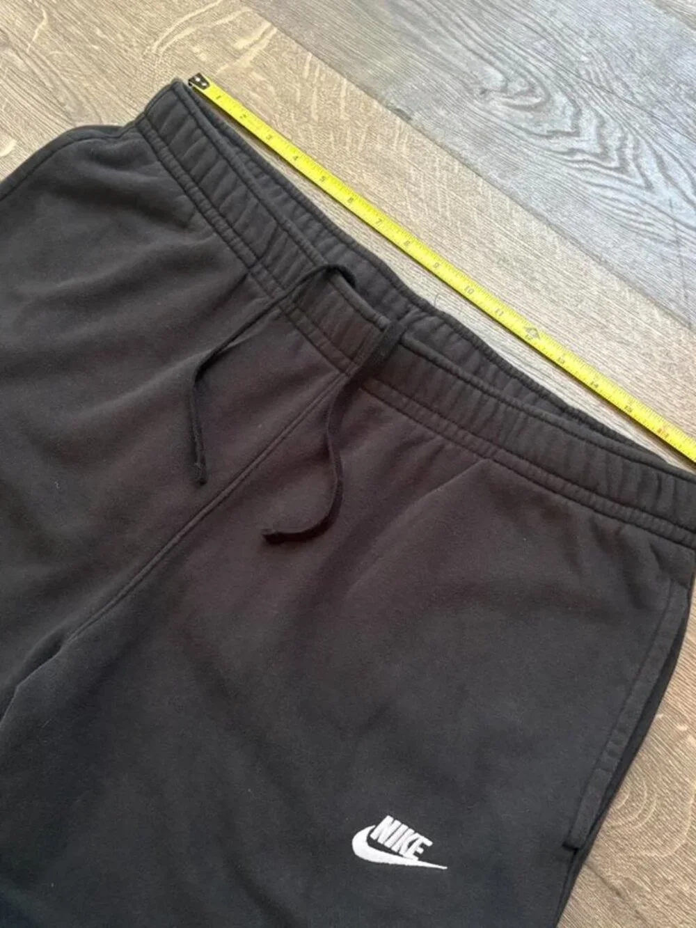 Nike Black Baggy Wide Sweatpants with White Nike (XXL)